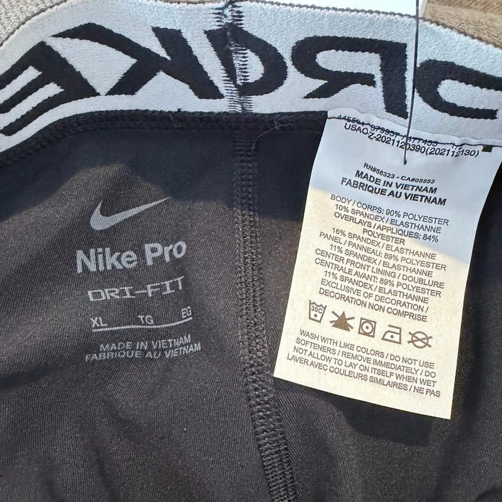 Nike Pro Dri-FIT Kids XL Black Compression Leggings NWT Athletic